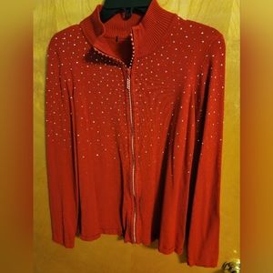 Womens Zip Front Sweater